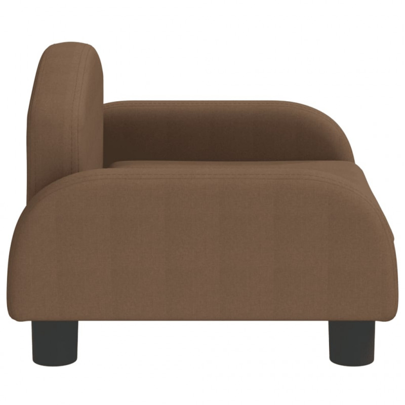 Sofa dla dzieci, brązowa, 50x40x30 cm, obita tkaniną