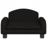 Sofa dla dzieci, czarna, 50x40x30 cm, obita tkaniną