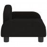 Sofa dla dzieci, czarna, 50x40x30 cm, obita tkaniną