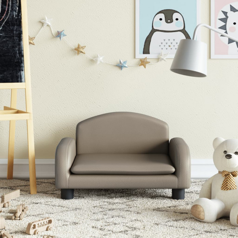 Sofa dla dzieci, cappuccino, 50x40x30 cm, sztuczna skóra