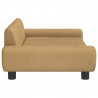 Sofa dla dzieci, brązowa, 100x54x33 cm, aksamit