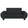 Sofa dla dzieci, czarna, 70x45x33 cm, aksamit