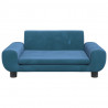 Sofa dla dzieci, niebieska, 70x45x33 cm, aksamit