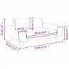 Sofa dla dzieci, niebieska, 70x45x33 cm, aksamit