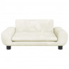 Sofa dla dzieci, kremowa, 70x45x33 cm, aksamit