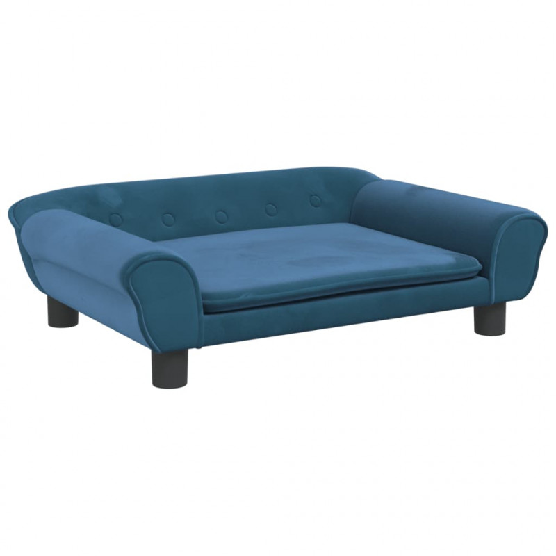 Sofa dla dzieci, niebieska, 70x45x26 cm, aksamit