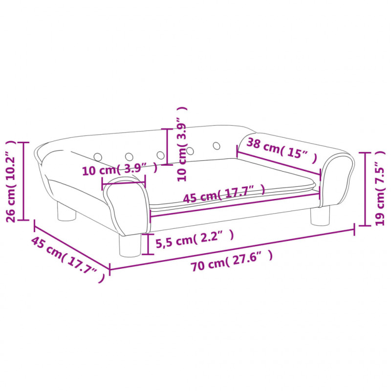 Sofa dla dzieci, niebieska, 70x45x26 cm, aksamit
