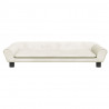 Sofa dla dzieci, kremowa, 100x50x26 cm, aksamit