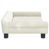 Sofa dla dzieci, kremowa, 100x50x26 cm, aksamit