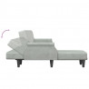 Sofa rozkładana L, jasnoszara, 271x140x70 cm, aksamit