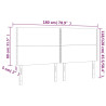 Zagłówek do łóżka z LED, taupe, 180x5x118/128 cm, tkanina