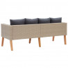 2-osobowa sofa ogrodowa z poduszkami, rattan PE, beż