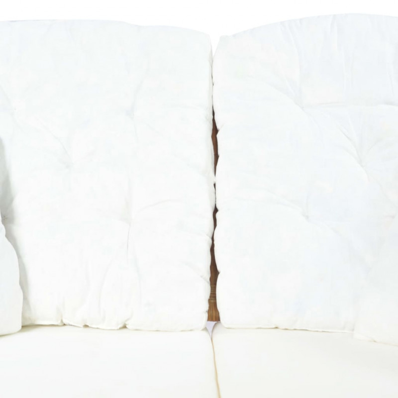 2-osobowa sofa, jasnobrązowa, rattanowa
