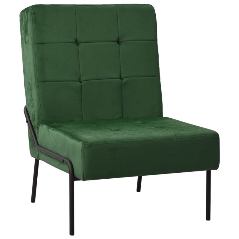 Fotel, 65x79x87 cm, ciemnozielony, obity aksamitem