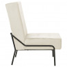 Fotel, 65x79x87 cm, kremowy, obity aksamitem