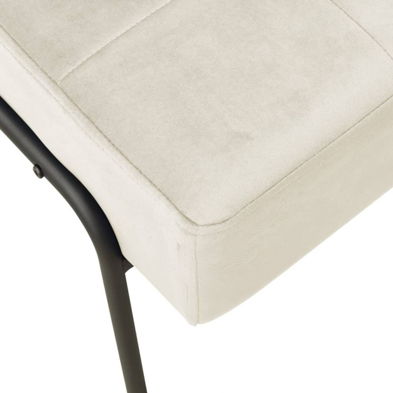 Fotel, 65x79x87 cm, kremowy, obity aksamitem