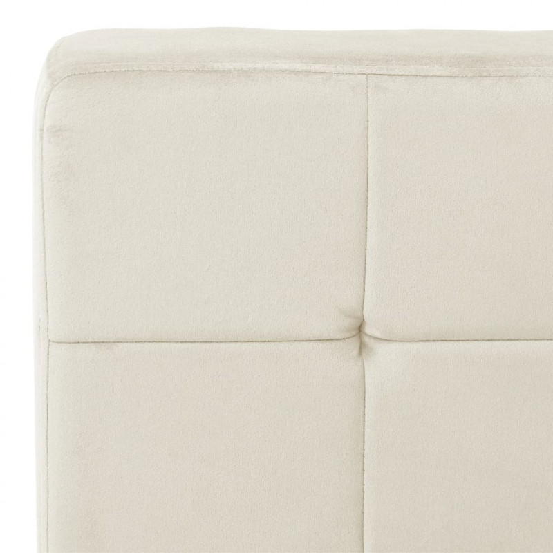 Fotel, 65x79x87 cm, kremowy, obity aksamitem