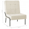 Fotel, 65x79x87 cm, kremowy, obity aksamitem