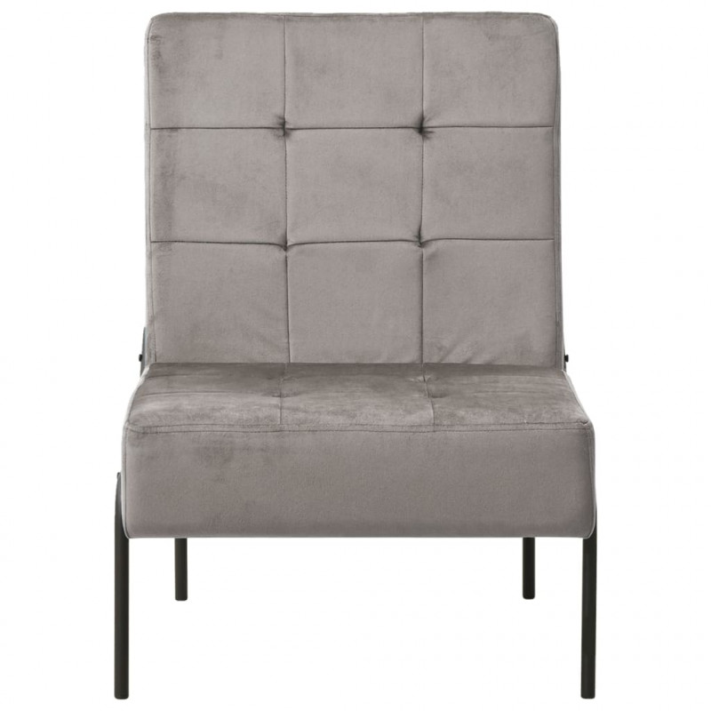 Fotel, 65x79x87 cm, jasnoszary, obity aksamitem