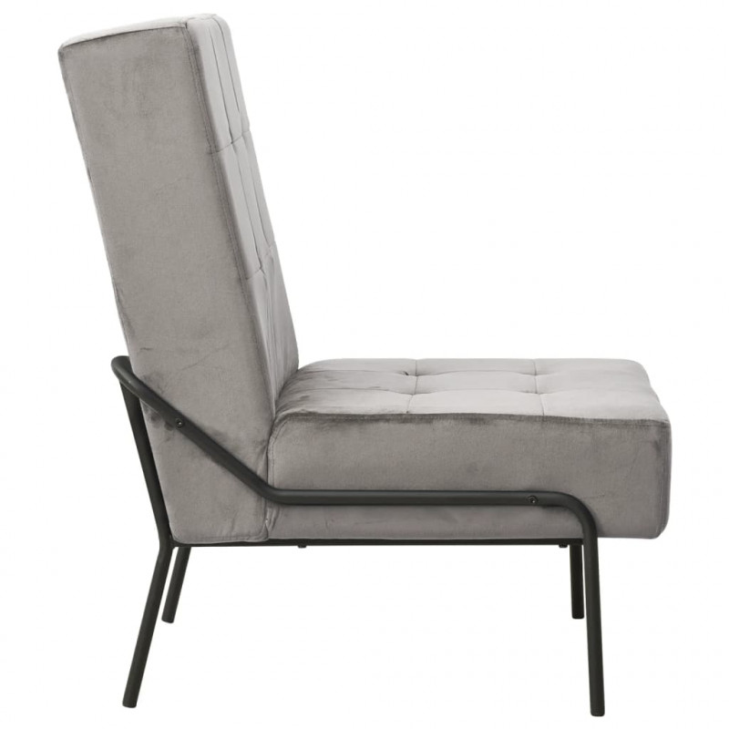 Fotel, 65x79x87 cm, jasnoszary, obity aksamitem