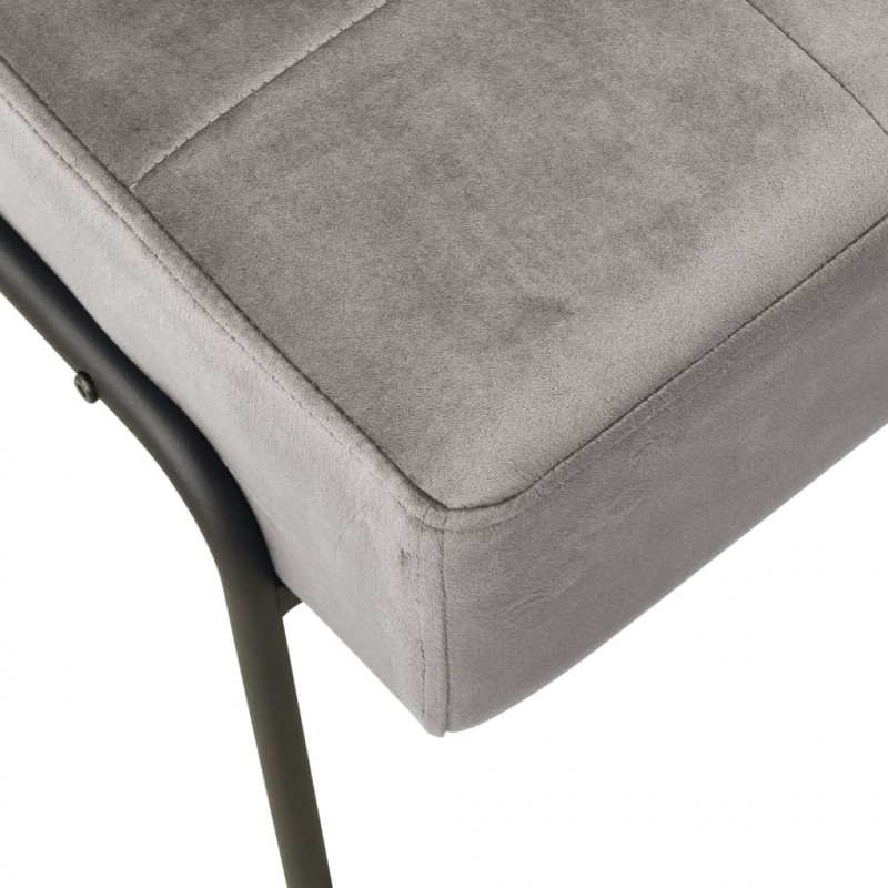 Fotel, 65x79x87 cm, jasnoszary, obity aksamitem
