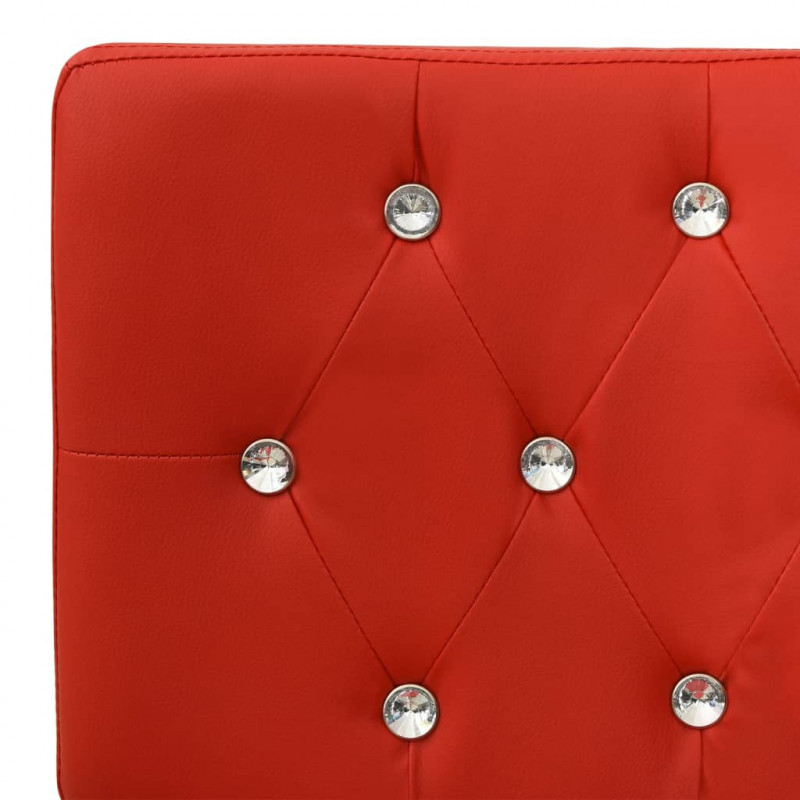 Ławka, 110 cm, czerwona, sztuczna skóra