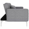 Sofa rozkładana, jasnoszara, tapicerowana tkaniną