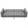 Sofa rozkładana, jasnoszara, tapicerowana tkaniną