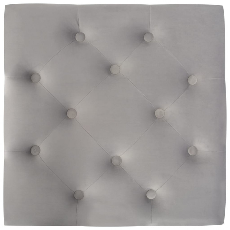 Stołek, ciemnoszary, 60x60x36 cm, aksamit