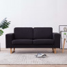 2-osobowa sofa tapicerowana tkaniną, czarna
