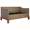 2-osobowa sofa z poduszkami, naturalny rattan