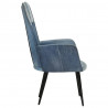 Fotel z wysokim oparciem, patchwork, denim