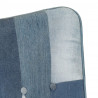 Fotel z wysokim oparciem, patchwork, denim