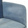 Fotel z wysokim oparciem, patchwork, denim