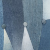 Fotel z wysokim oparciem, patchwork, denim