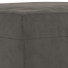 Ławka, ciemnoszara, 100x35x41 cm, tapicerowana aksamitem