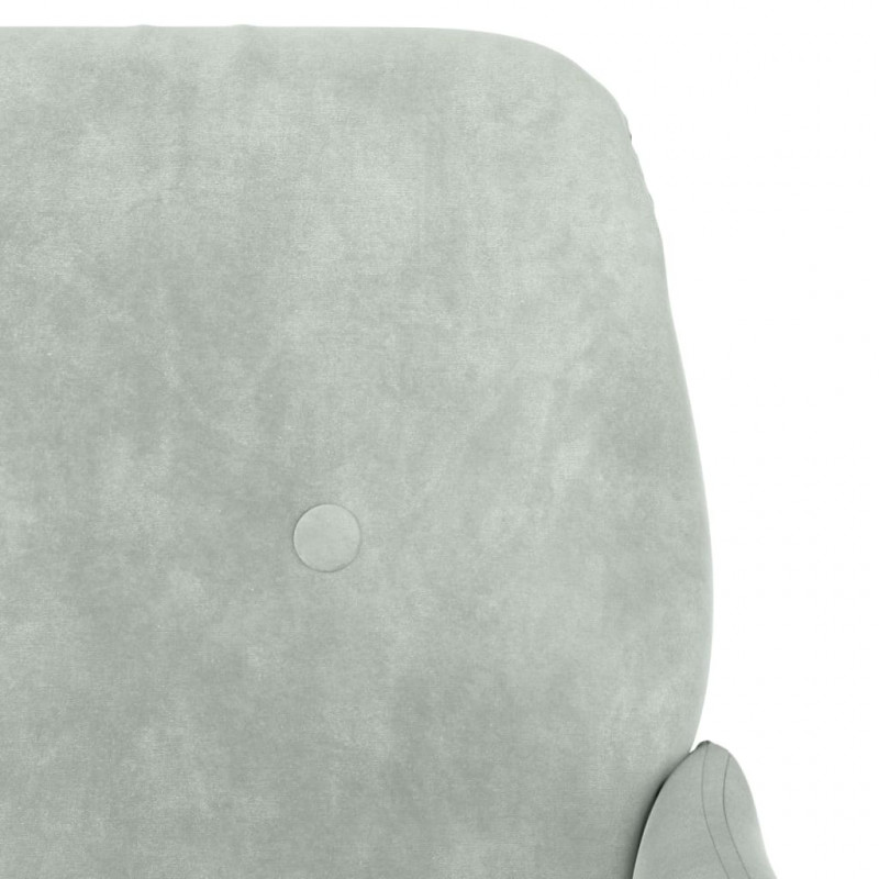 Fotel, jasnoszary, 62x79x79 cm, obity aksamitem
