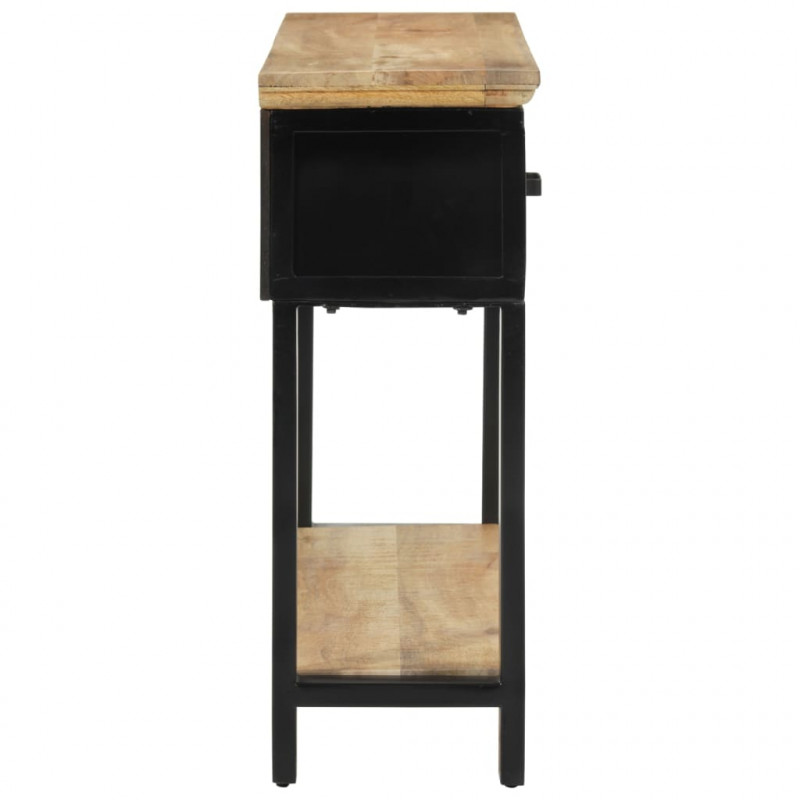 Stolik konsolowy, 110x30x75 cm, surowe drewno mango