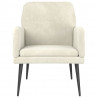 Fotel, kremowy, 62x79x79 cm, obity aksamitem