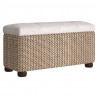 Ławki ze schowkiem i szarą poduszką, 2 szt., 69 cm, pałka wodna