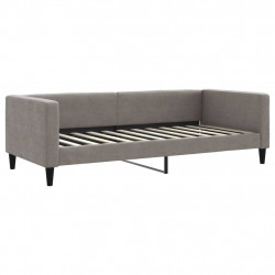 Sofa z funkcją spania, kolor taupe, 90x200 cm, obita tkaniną