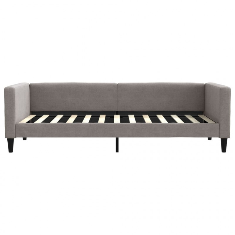 Sofa z funkcją spania, kolor taupe, 90x200 cm, obita tkaniną