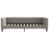 Sofa z funkcją spania, kolor taupe, 90x200 cm, obita tkaniną