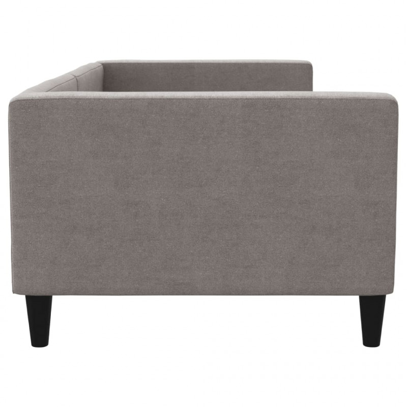Sofa z funkcją spania, kolor taupe, 90x200 cm, obita tkaniną