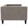 Sofa z funkcją spania, kolor taupe, 90x200 cm, obita tkaniną