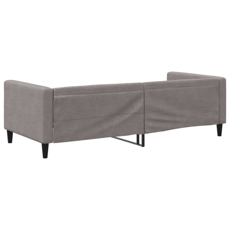 Sofa z funkcją spania, kolor taupe, 90x200 cm, obita tkaniną