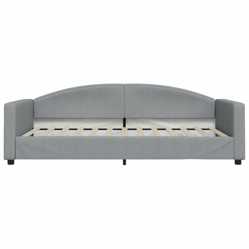 Sofa z funkcją spania, jasnoszara, 100x200 cm, obita tkaniną