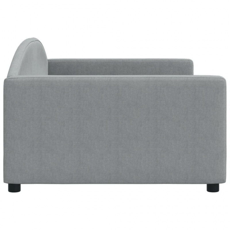 Sofa z funkcją spania, jasnoszara, 100x200 cm, obita tkaniną