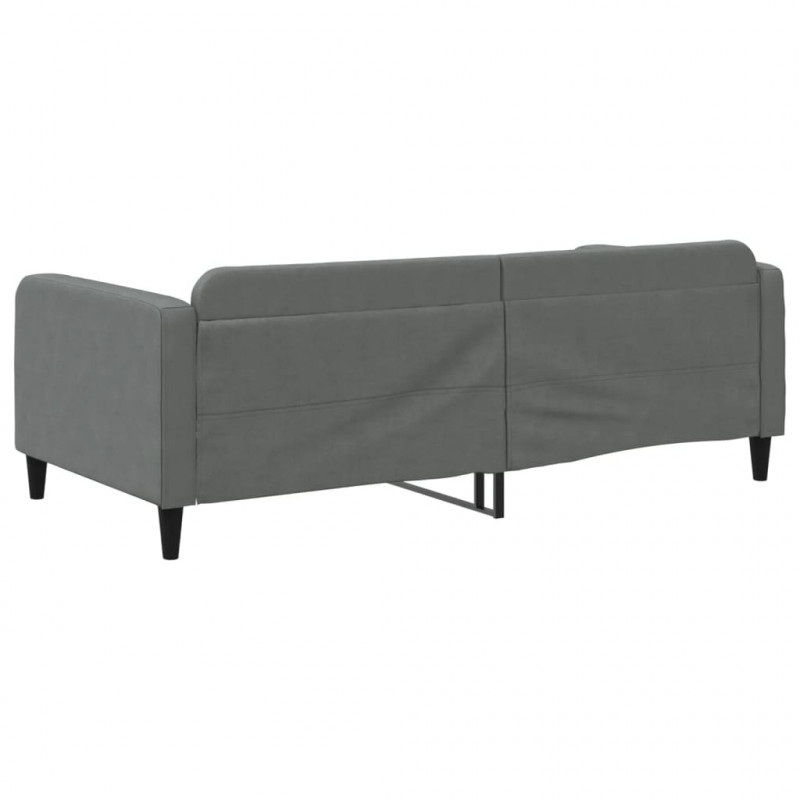 Sofa z funkcją spania, ciemnoszara, 100x200 cm, obita tkaniną