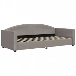 Sofa z funkcją spania, kolor taupe, 90x200 cm, obita tkaniną
